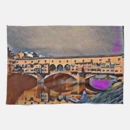 Das Poster der Ponte Vecchio Card - Akryldrucke Geschirrtuch