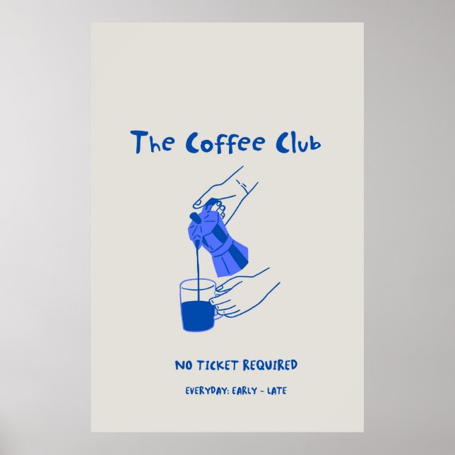 Das Poster des Coffee Club (Vorne)