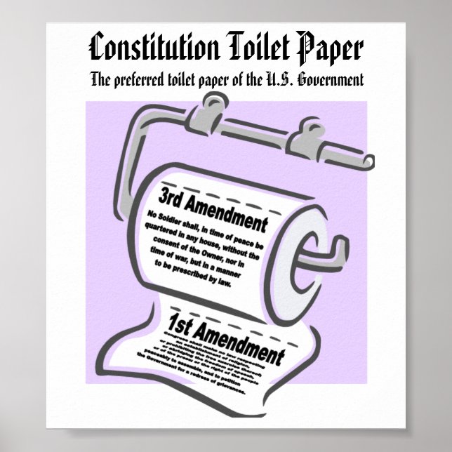 Das Poster für das Toilettenpapier (Vorne)