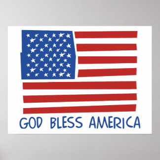 Das Poster "Gott segne Amerika"