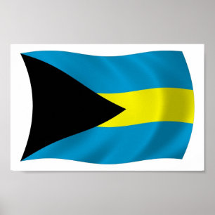 Das Poster mit der Flagge der Bahamas