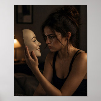 Das Poster "The Mask She Holds"