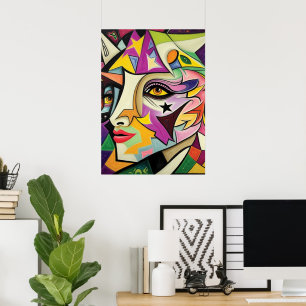 Das Poster "Women Face Art Wall"