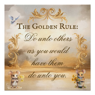 Das Poster zur Goldenen Regel - friedliche Szene