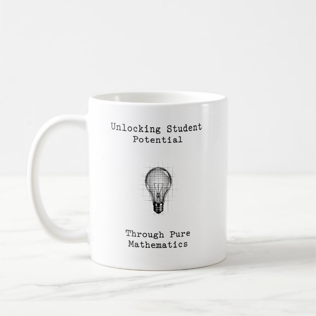 Das Potenzial von Schülern durch Mathematik freise Kaffeetasse (Links)