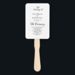 Das Programm zur Zeremonie der Schwarzen und Weiße Fächer<br><div class="desc">Das klassische Schwarz-Weiß-Hochzeitsfeier-Programm Hand Fan.</div>