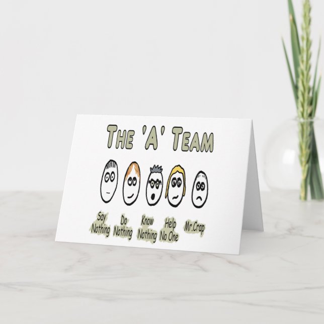 Das Projektmanagement des A-Teams Karte (Vorderseite)