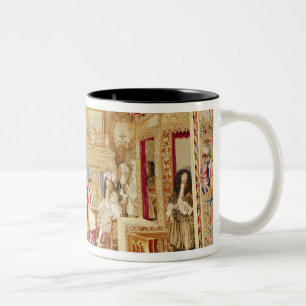 Das Publikum des Kardinals Chigi mit Louis XIV Zweifarbige Tasse