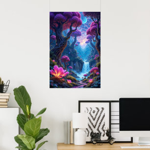 Das pulsierende Glühen des surrealen Dschungels Poster