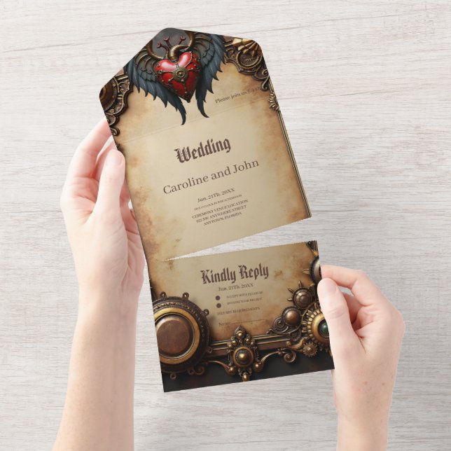 Das pulsierende Herz der Mechanik, All In One Einladung (Abreißen)