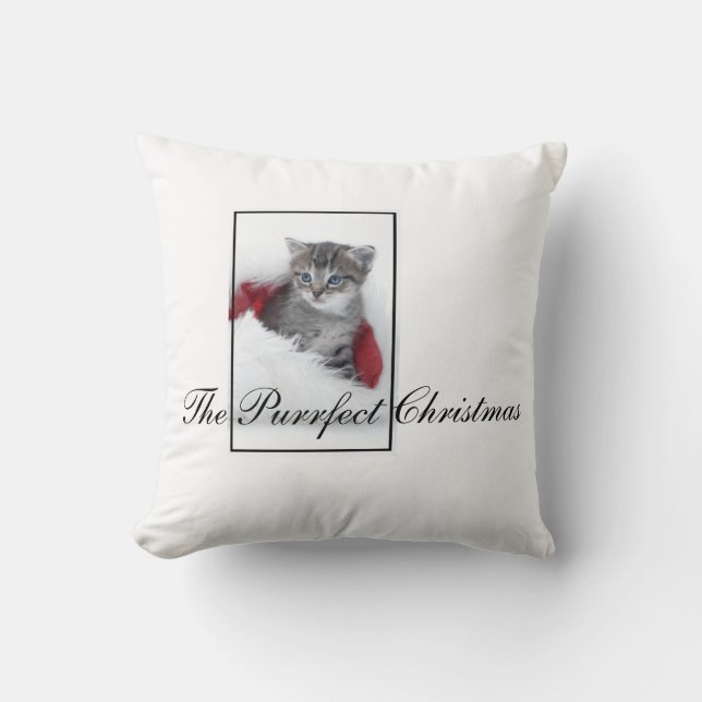 Das Purrfect Weihnachtskissen Kissen (Vorderseite)