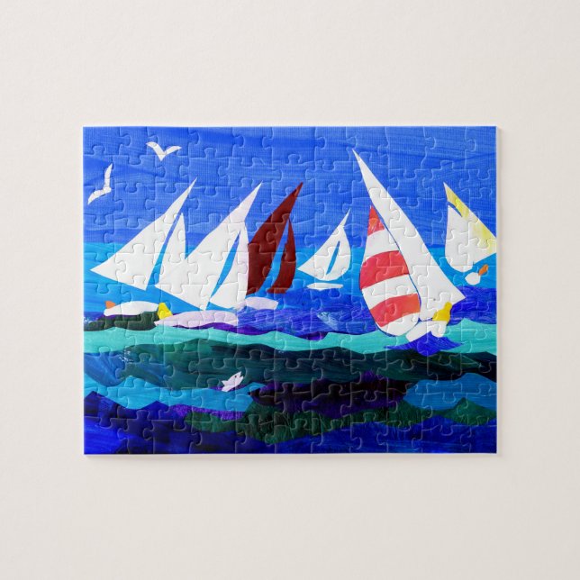 "Das Puzzle der Segelboote (Horizontal)