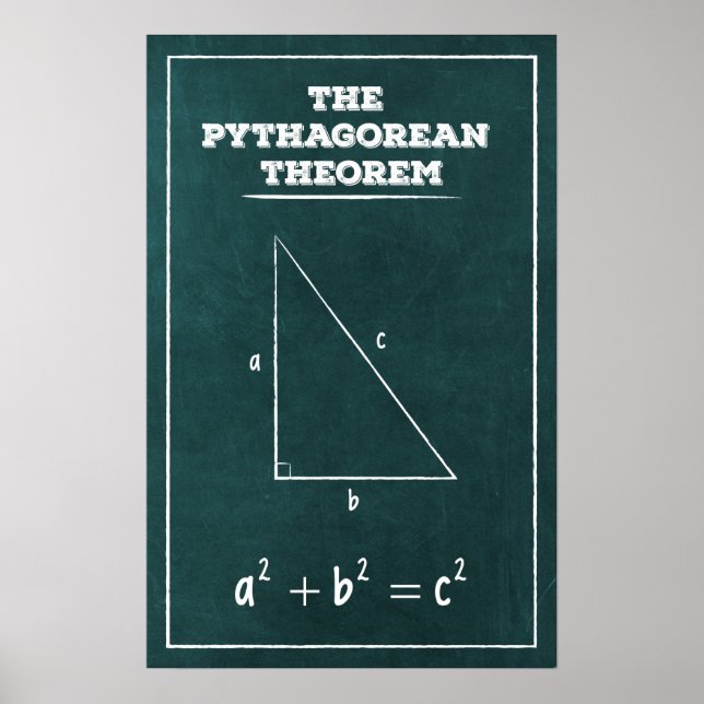 Das pythagorische Theorem Poster (Vorne)