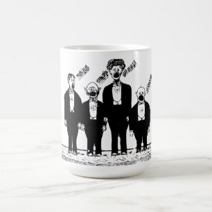Das Quartett, singend Kaffeetasse