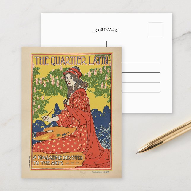 Das Quartier Latin 1890 | Vintages Magazin Postkarte (Von Creator hochgeladen)