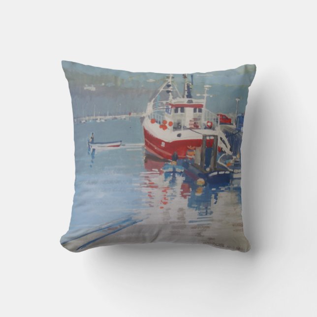 Das Quay Salcombe des Fischers Kissen (Vorderseite)