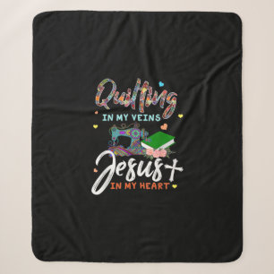 Das Quilten in meinen Adern Jesus in meinen Herzge Sherpadecke