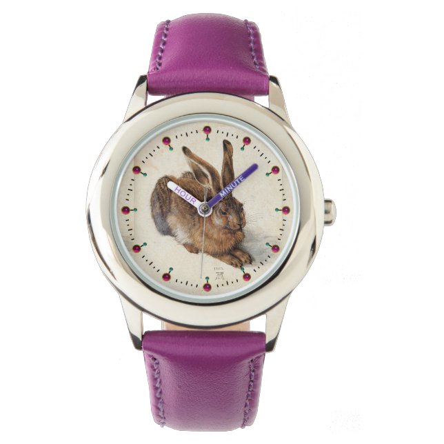 DAS RABBIT (Junge Hare) Armbanduhr (Vorderseite)