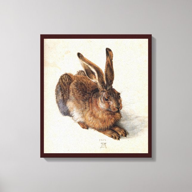 DAS RABBIT (Junge Hare) Leinwanddruck (Vorderseite)