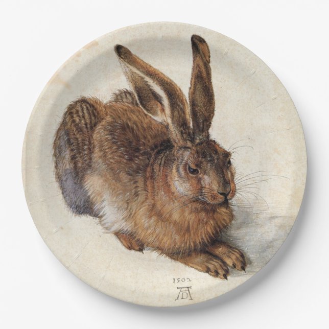 DAS RABBIT (Junge Hare)  Pappteller (Vorderseite)