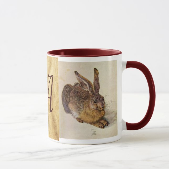 DAS RABBIT-Monogramm (Young Hare) Tasse (Rechts)