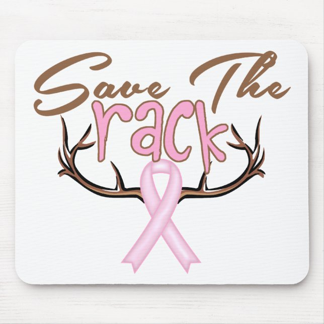 Das Rack-Brustkrebs-Bewusstsein gerettet Mousepad (Vorne)