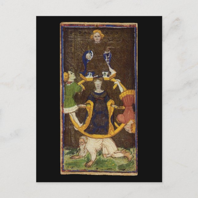 Das Rad der Glückskarte Postkarte (Vorderseite)