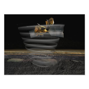 Das Radar des Mars-Untersuchungs-Orbiters bei der Fotodruck