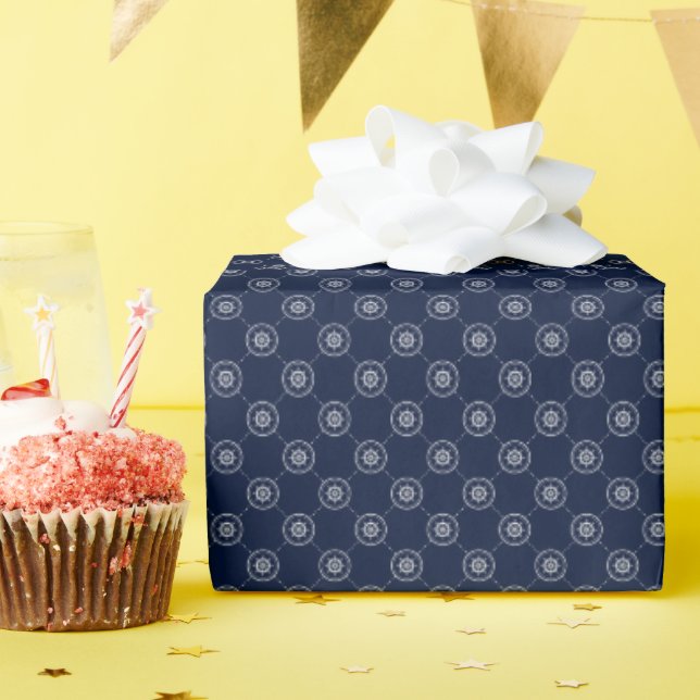 Das Radmuster des Kapitäns Geschenkpapier (Geburtstagsparty)