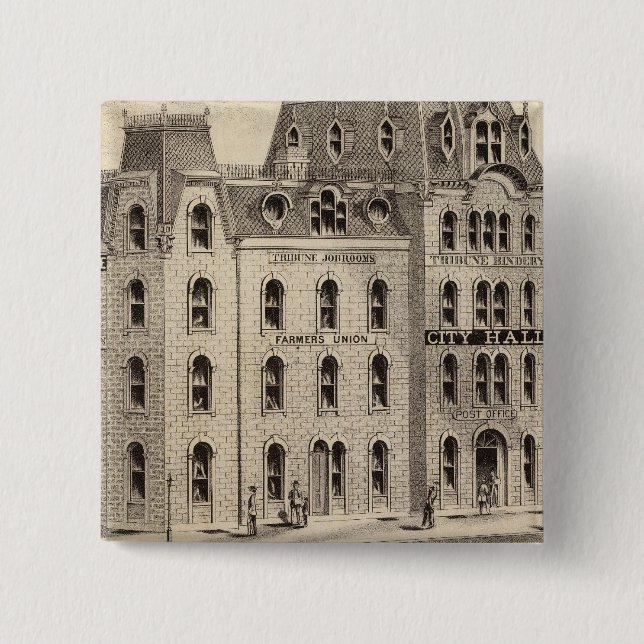 Das Rathaus von Minneapolis, Minnesota Button (Vorderseite)
