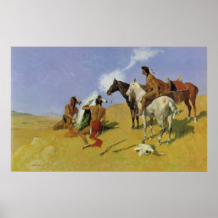 Das Rauch-Signal ~ Frederic Remington Poster