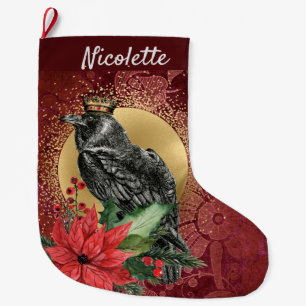 Das Raven King Gothic Großer Weihnachtsstrumpf
