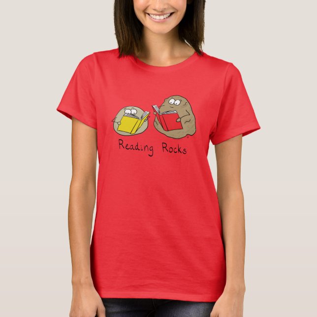 Das Reading Rocks Funny Book Women's T - Shirt (Vorderseite)