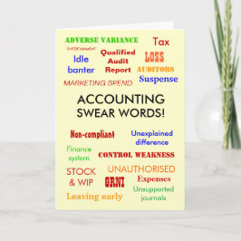 Das Rechnungswesen: Swear Words! Geburtskarte Karte
