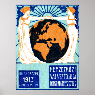 Das Recht 1913 der Frau zu wählen Poster
