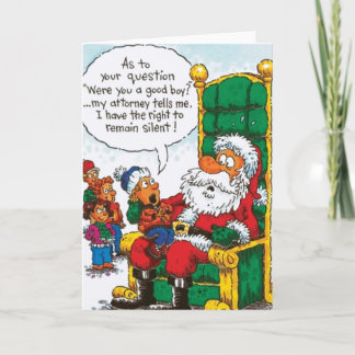 Das Recht des Weihnachtsmannes, still zu bleiben Feiertagskarte