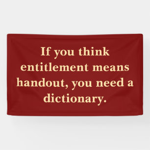 Das Recht ist kein Handout Banner