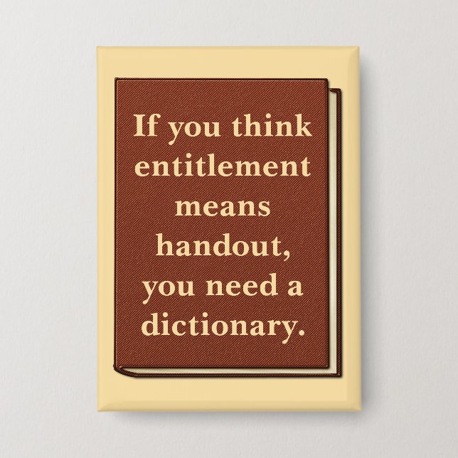 Das Recht ist kein Handout Button (Vorderseite)