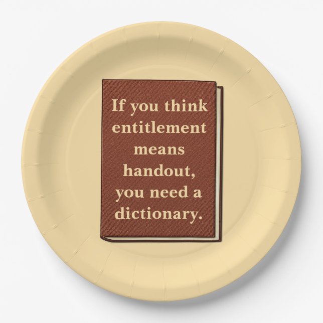 Das Recht ist kein Handout Pappteller (Vorderseite)