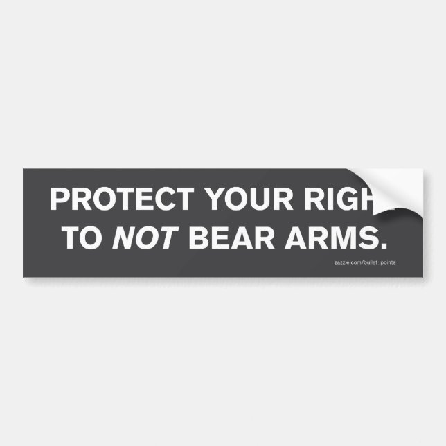 "Das rechte *Not*, zum der Arm-zu tragen" Autoaufkleber (Vorne)