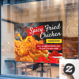 Das Red Black Spicy Fried Chicken Restaurant wird  Fensteraufkleber
