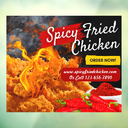 Das Red Black Spicy Fried Chicken Restaurant wird  Fensteraufkleber
