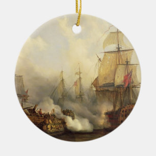 Das Redoutable bei Trafalgar, am 21. Oktober 1805 Keramikornament