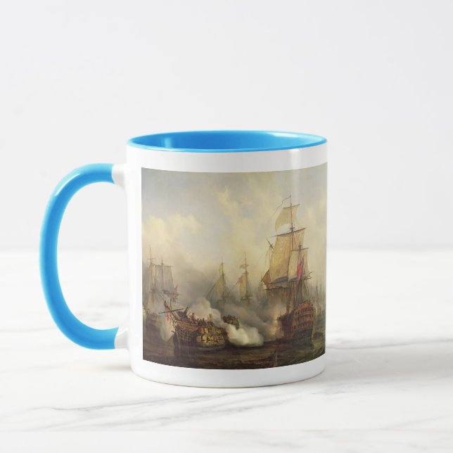 Das Redoutable bei Trafalgar, am 21. Oktober 1805 Tasse (Links)