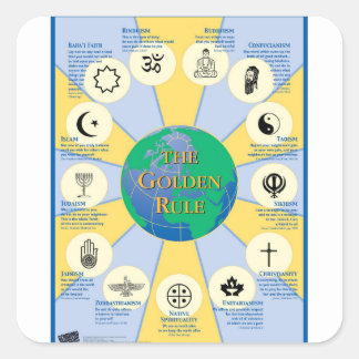 Das Regel-Plakat Quadratischer Aufkleber