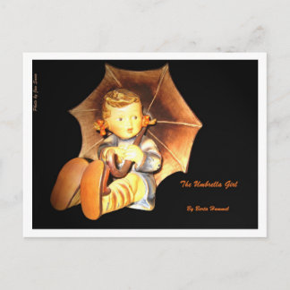 Das Regenschirmmädchen Postkarte