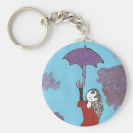 Das RegenschirmMädchen Schlüsselanhänger