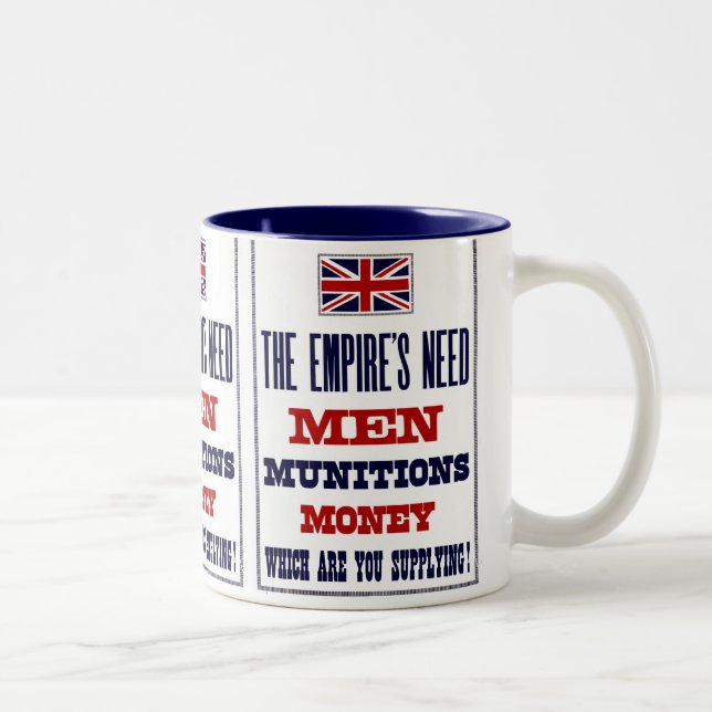 Das Reich braucht ~ Männer, Munition und Geld Zweifarbige Tasse (Rechts)
