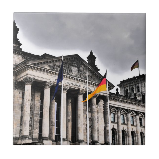 Das Reichstag Gebäude, Berlin Fliese (Vorderseite)