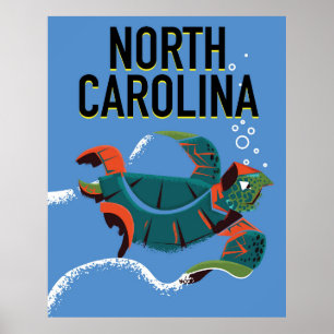 Das Reiseplakat North Carolina. Poster